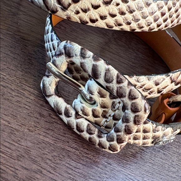 Lauren Ralph Lauren Python Snakeskin Belt - Picture 2 of 10